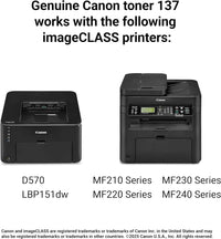 Canon 137 Black Toner Cartridge Compatible with Lbp151Dw, MF210 Series, MF220 Series, MF230 Series, MF240 Series, D570