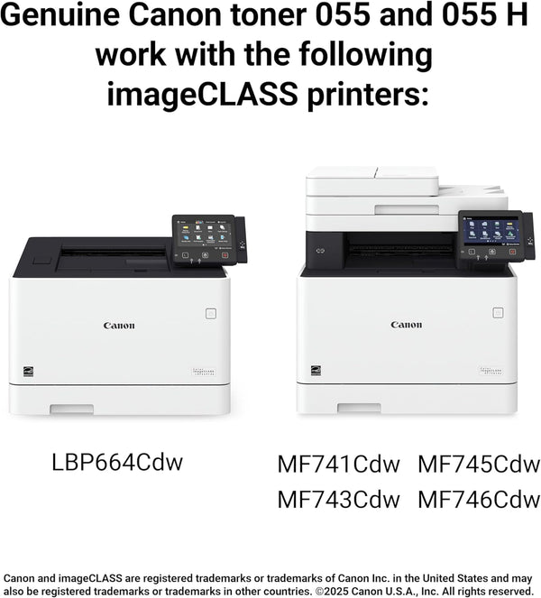 Canon 055 Magenta Toner Cartridge Compatible with Lbp664Cdw, Mf741Cdw, Mf743Cdw, Mf745Cdw, Mf746Cdw