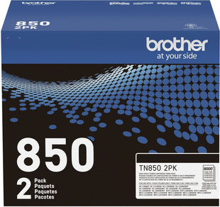Brother TN850 High-Yield Black Toner Cartridge - 2Pk