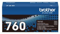 Brother TN-760 Genuine High Yield Black Toner Cartridge - 1 Pk 