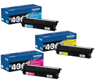 Brother Genuine TN436 High Yield 3-Color Toner Cartridge Set, Cyan Magenta Yellow